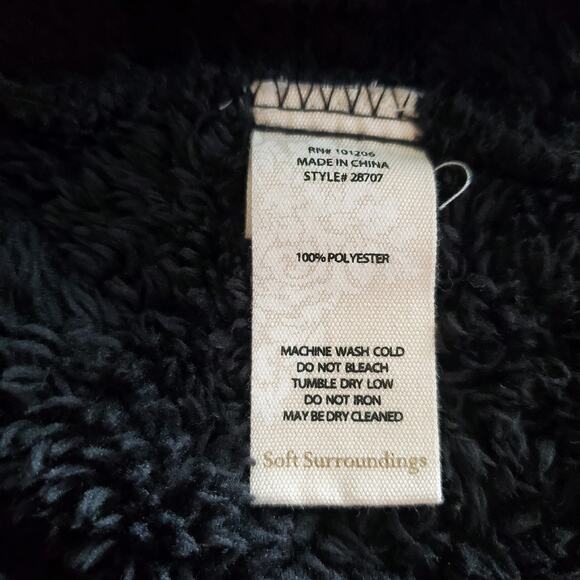 Hugs from Soft Surroundings Women's Hug Me Black Cozy Cardigan - Size Medium - Picture 5 of 5